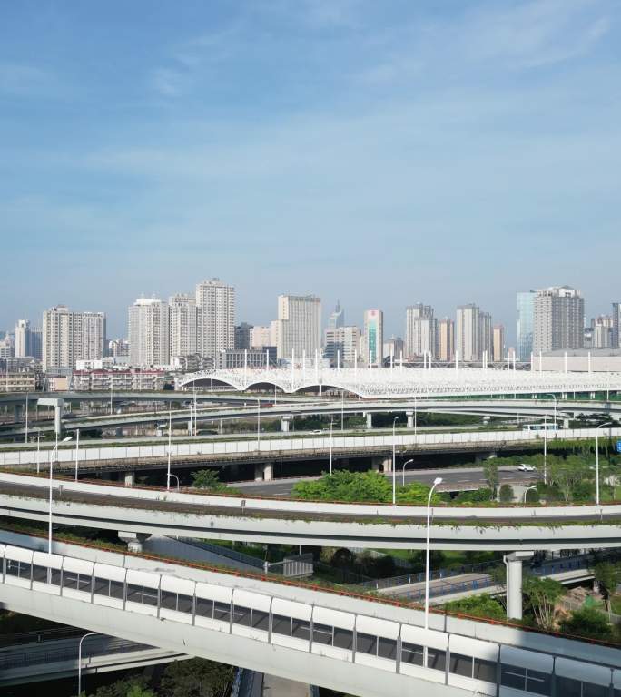 立体高架道路鸟瞰图