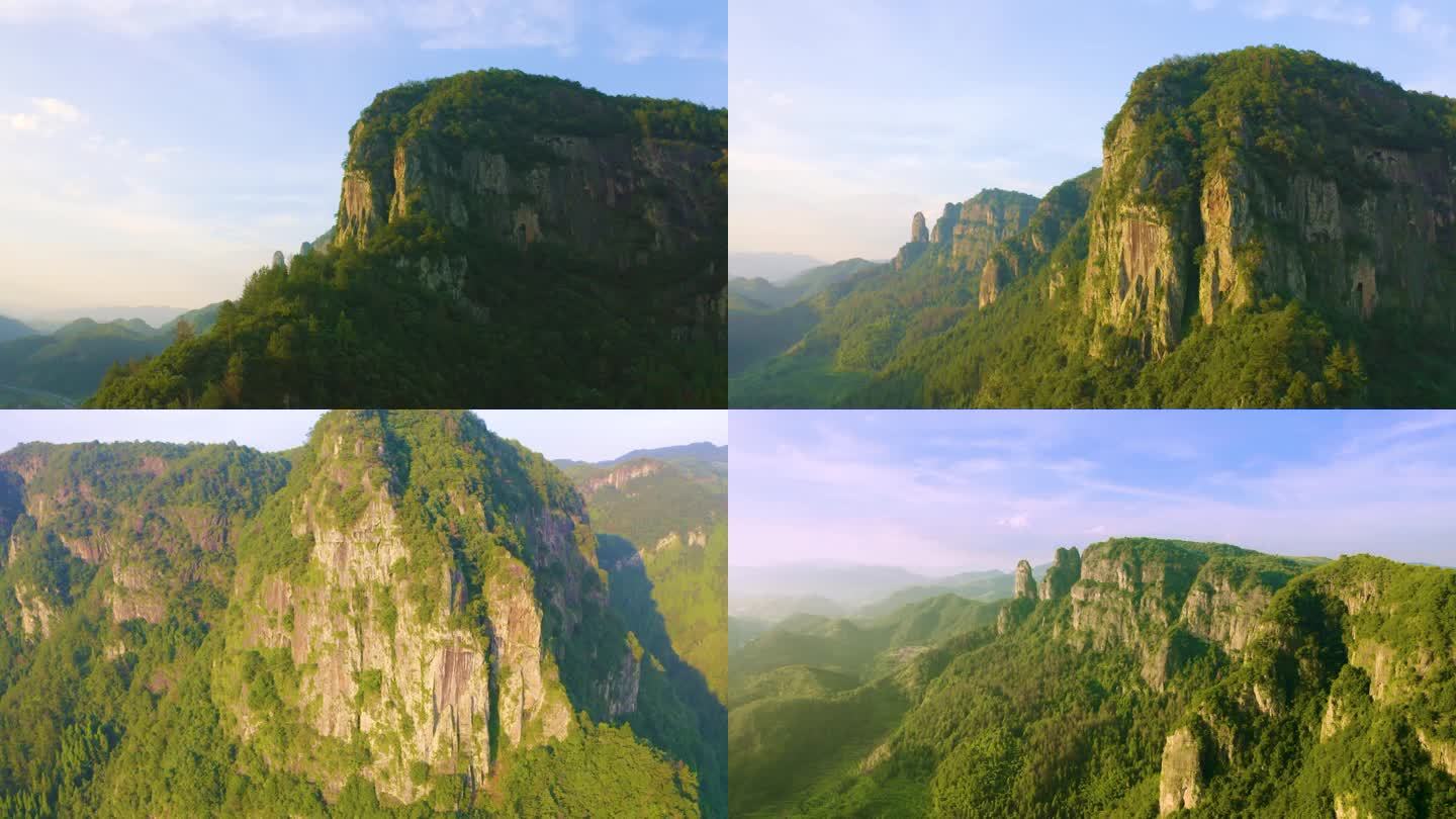 航拍山峰山脉4k风景