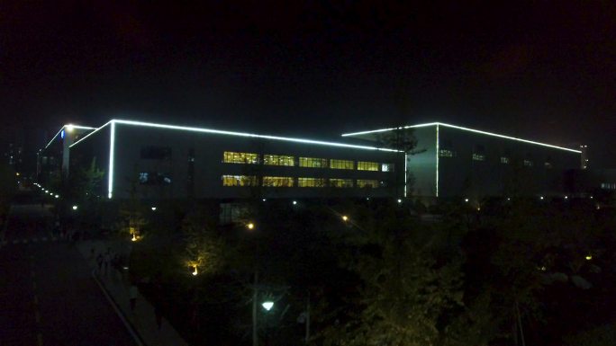 工厂夜景航拍