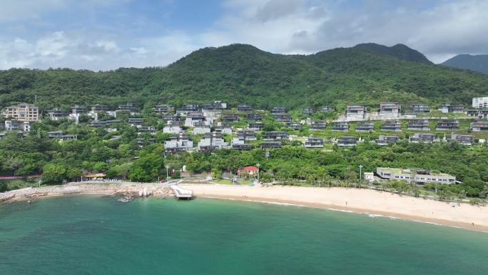 深圳盐田区大梅沙海边航拍