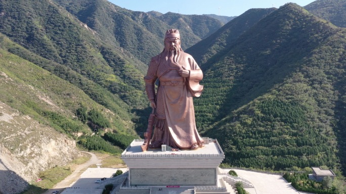 山西运城关帝圣像景区 解州镇关帝庙 航拍