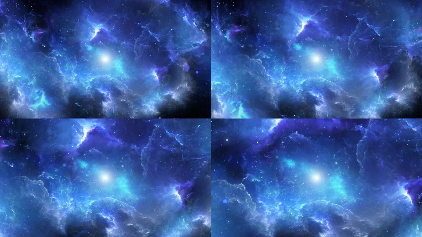 【原创】4K蓝色宇宙星空视频背景01
