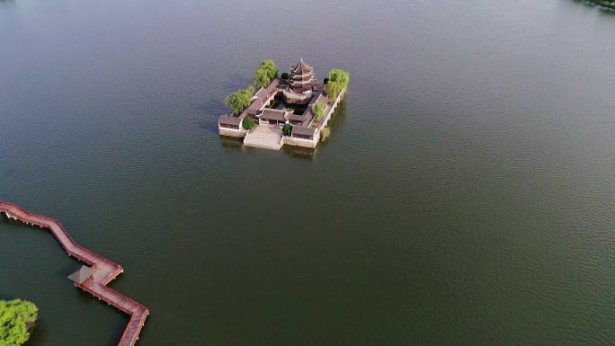 4K航拍，“吴中胜境”江苏苏州石湖天镜阁
