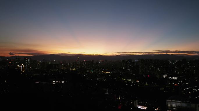 【5K】昆明圆通山夜景航拍，昆明夜景航拍