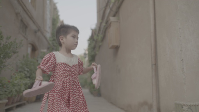 新疆喀什 街头小孩 少数民族