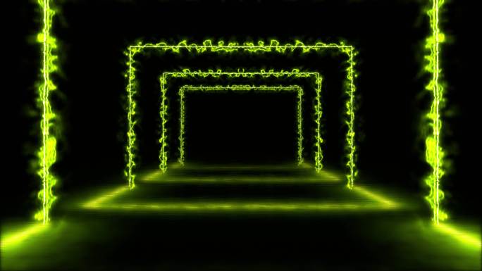 隧道矩形能量绿色燃烧循环（Luma matte）