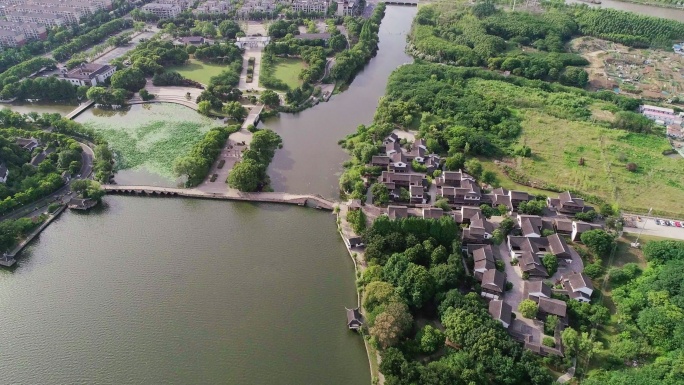 4K航拍，“吴中胜境”，江苏苏州石湖风景