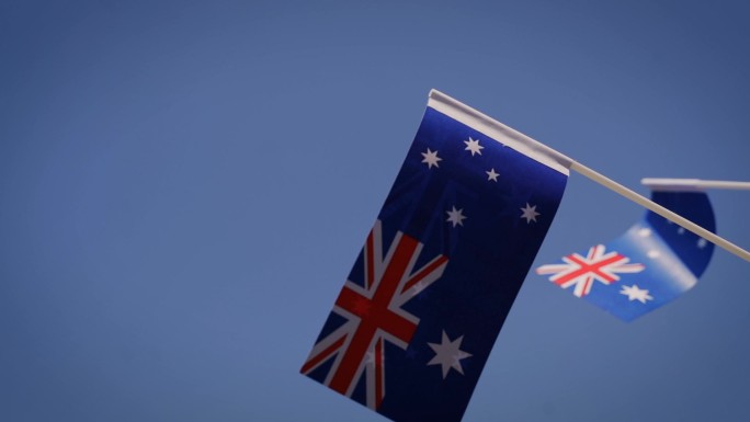 澳大利亚国旗超慢动作-b滚