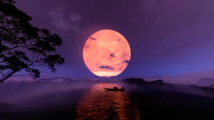 月亮渔船