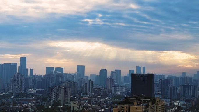 城市天空鱼鳞延时