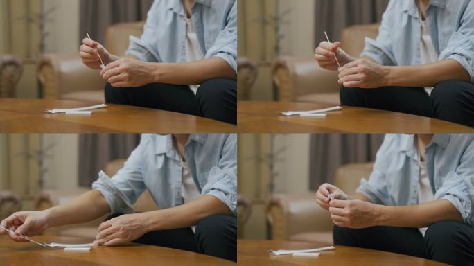 亚洲男性使用抗原检测试剂盒