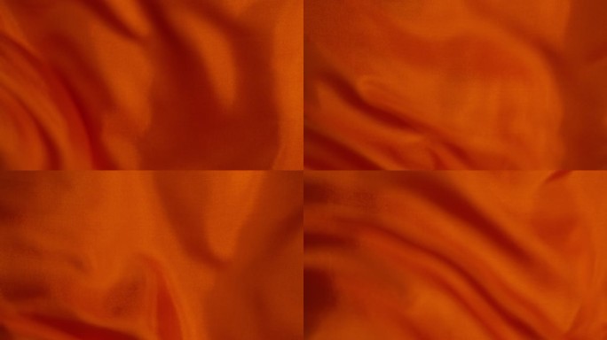 波浪橙色缎子丝绸流动丝带绸布包装