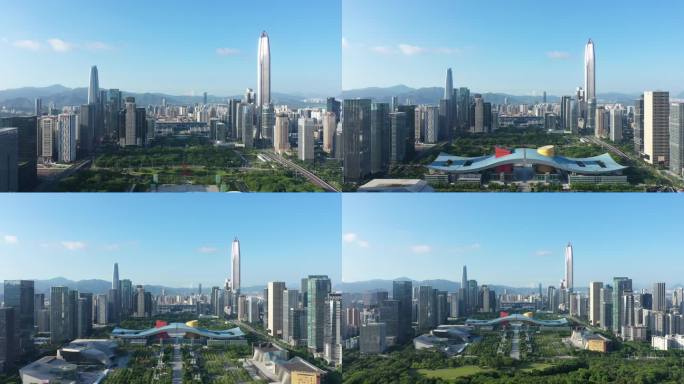 深圳市民中心cbd 2022大气航拍