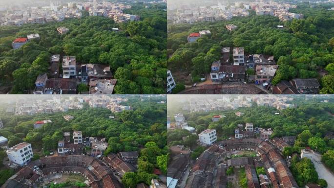 航拍福建土楼景观