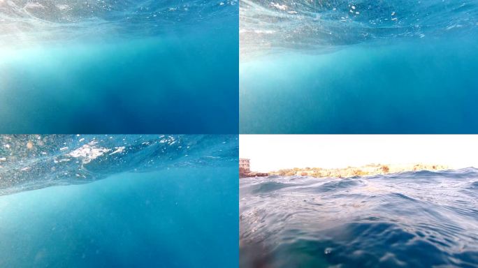 海水下的慢动作视图