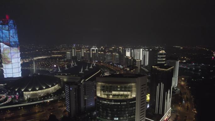 郑州CBD会展中心写字楼夜景