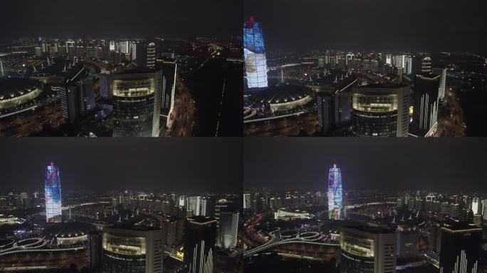 郑州CBD会展中心写字楼夜景