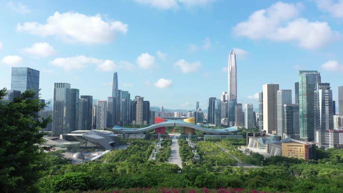 深圳市民中心2022大气经典航拍
