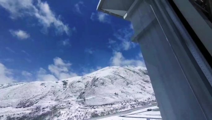 雪域高原初秋首雪高清视频素材