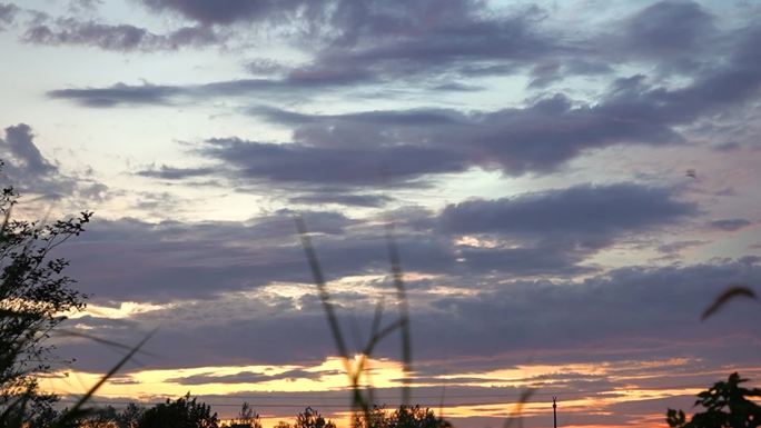 原创空镜转场背景 乡野夕阳落日