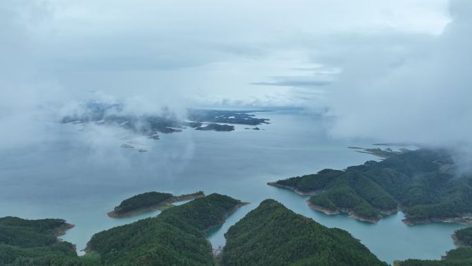 山顶水库云海航拍