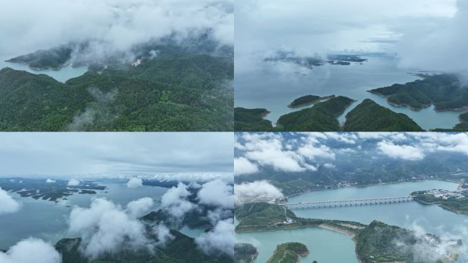 山顶水库云海航拍