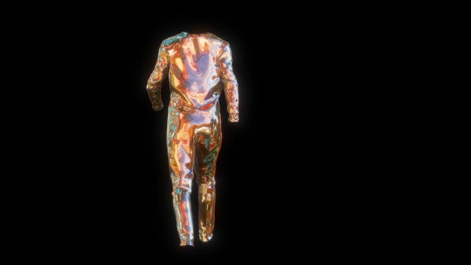 赛博朋克元宇宙服装展示动画透明通道素材