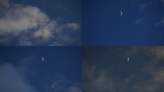 原创4k高清实拍月亮穿云延时摄影视频素材