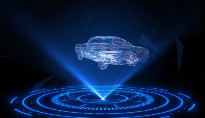 全息科技三维投影新能源汽车