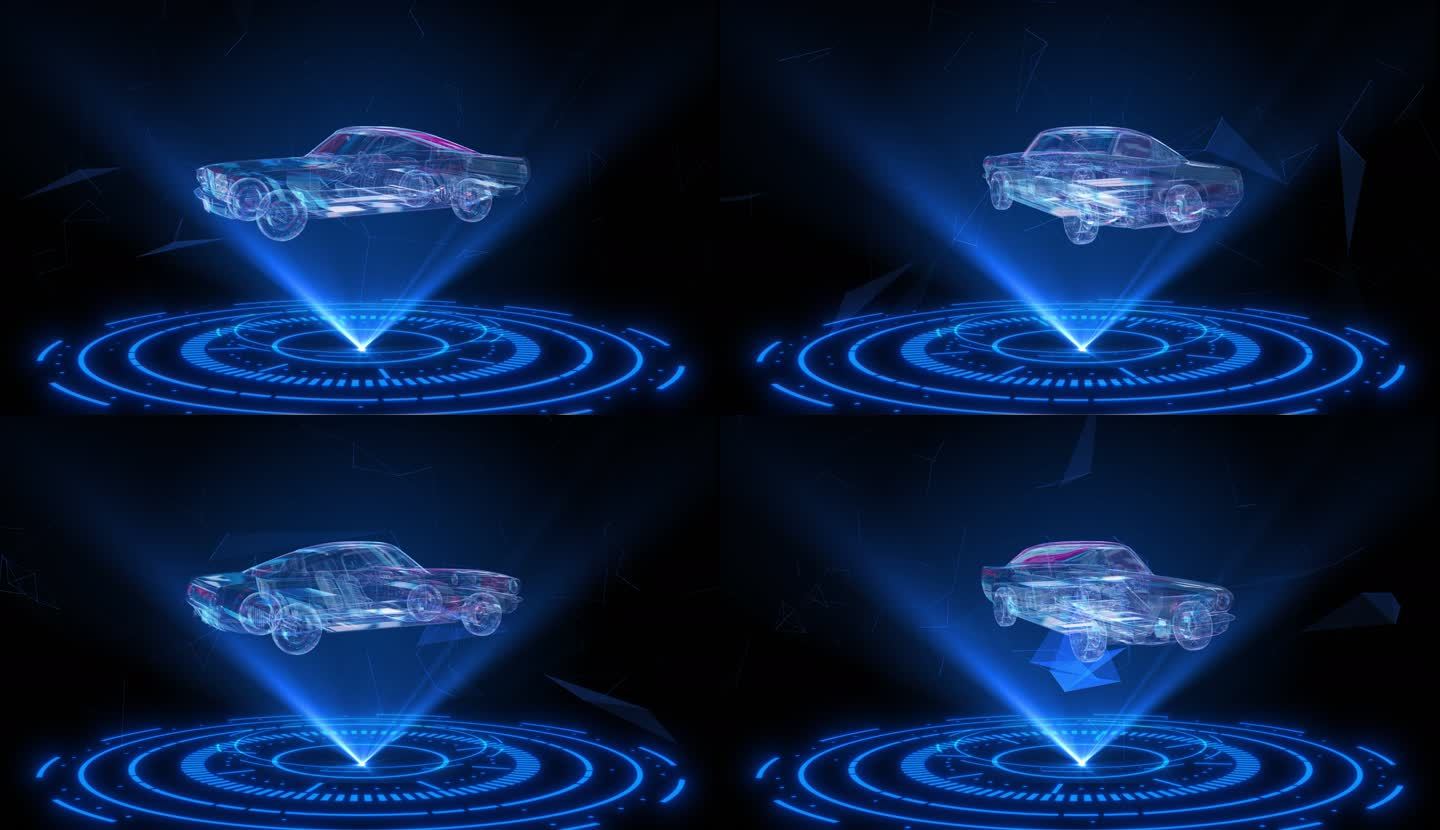 【ae模板】全息科技三维投影新能源汽车