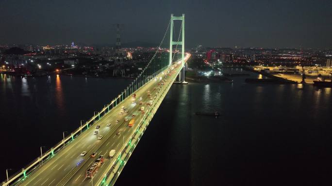 4K 东莞航拍 南沙大桥 夜景灯光 御三