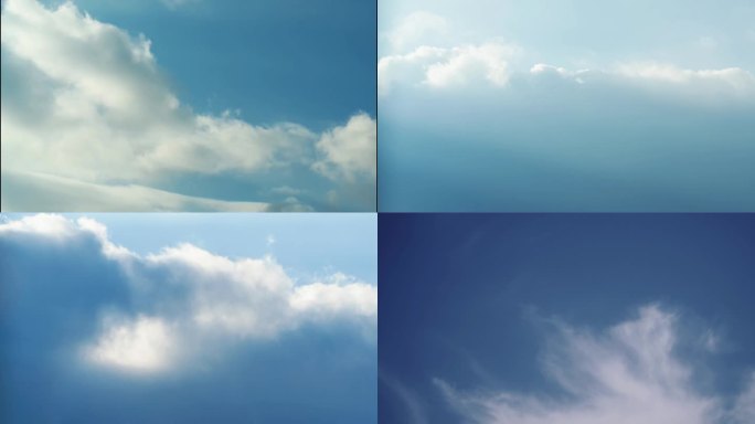 流动的云 蓝天 白云 空镜头 背景 延时