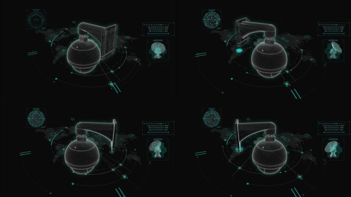 HUD科技界面摄像头展示素材