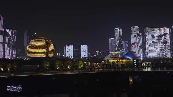 2022国庆节杭州城市阳台灯光秀2