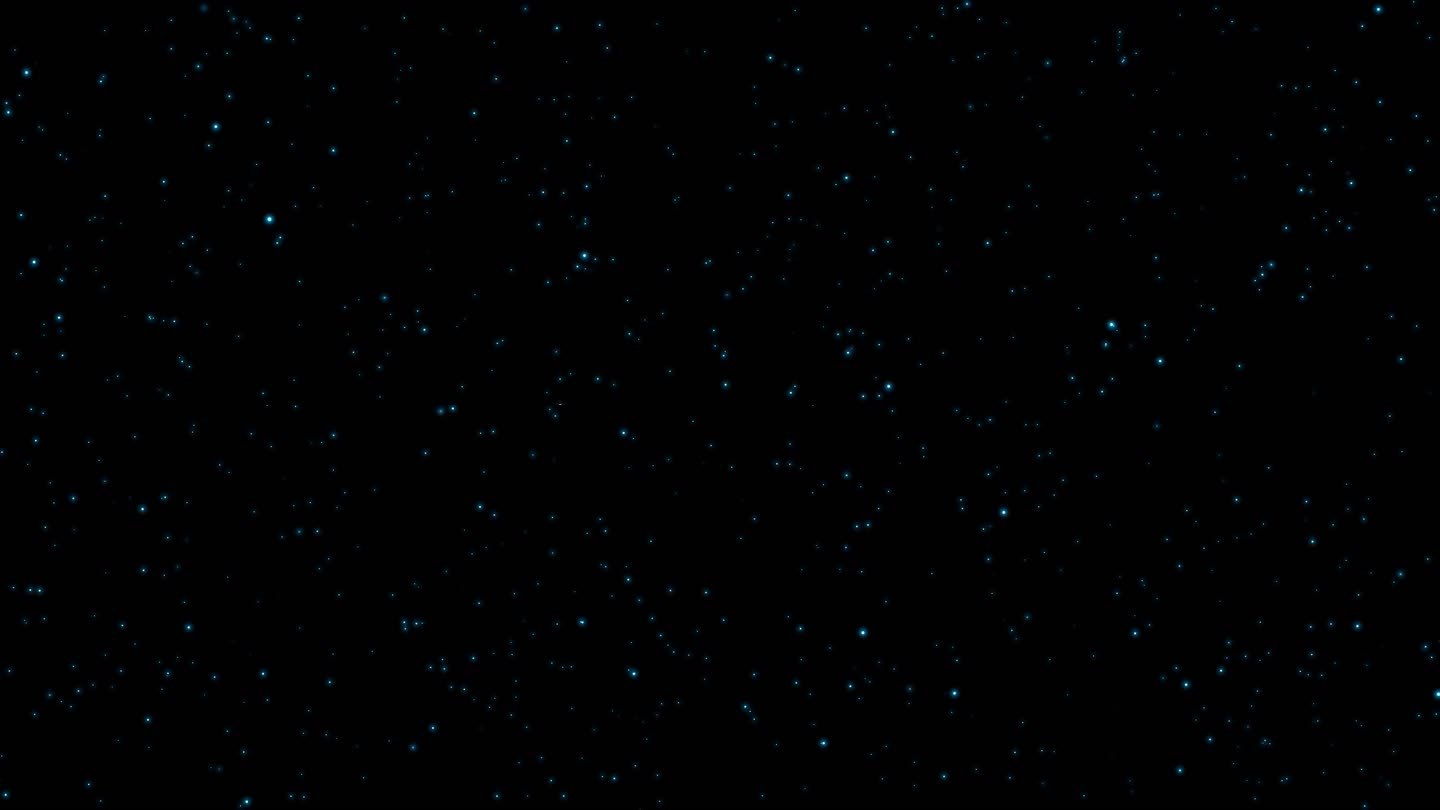 4k高清蓝色粒子星空无限循环30秒
