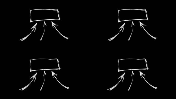 带箭头草图的动画Regtangle-箭头