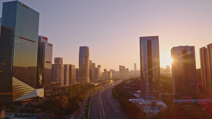 济南奥体中心 经十东路 日出4K