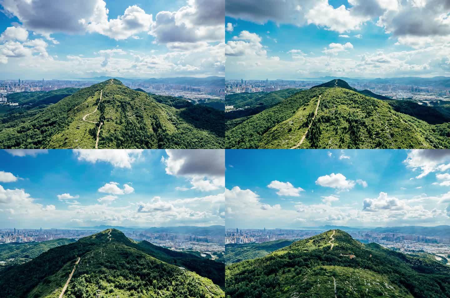 昆明长虫山、西山，无人机移动延时摄影