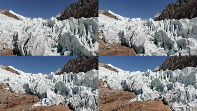 西藏 冰川 震撼航拍