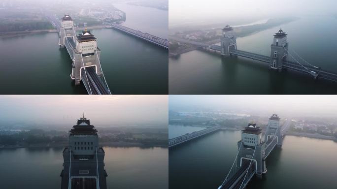 4k航拍扬州万福大桥