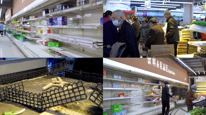 超市蔬菜抢购一空 北京市民抢菜囤货