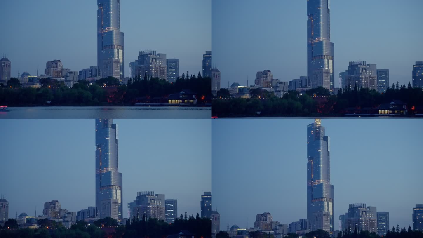 4K实时拍摄，从玄武湖看南京城市天际线