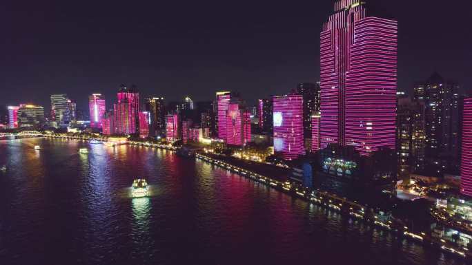 2022年国庆珠江灯光秀（低视角航拍）
