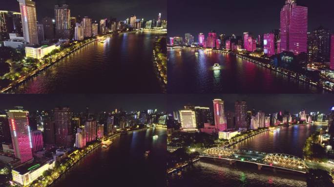 2022年国庆珠江灯光秀（低视角航拍）
