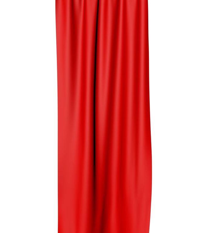 红色窗帘带通道
