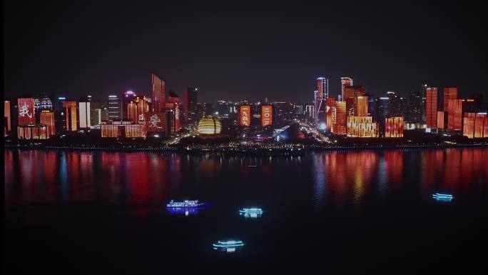 2022国庆节杭州城市阳台灯光秀延时2