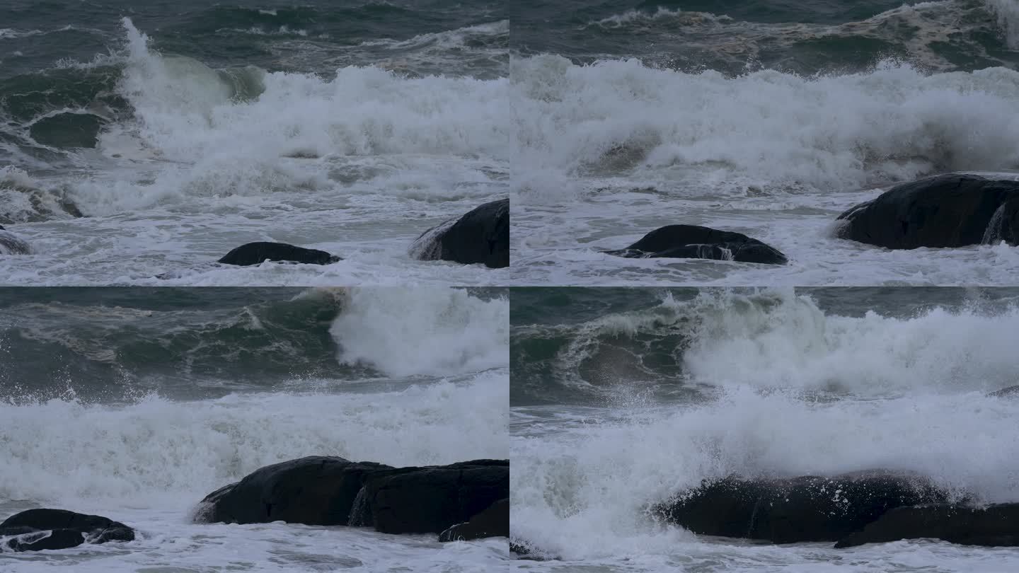 海浪奔腾-慢镜头
