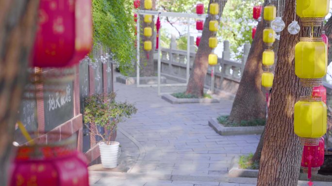 中国风城市灯笼节日氛围4k视频素材