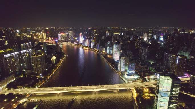2022年国庆珠江灯光秀（高角度航拍）