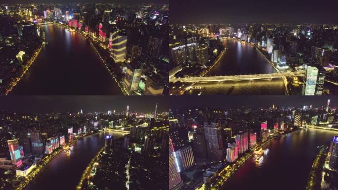 2022年国庆珠江灯光秀（高角度航拍）